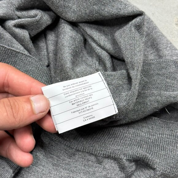 Gray Polo Collar Men's Sweater - Picture 8 of 11